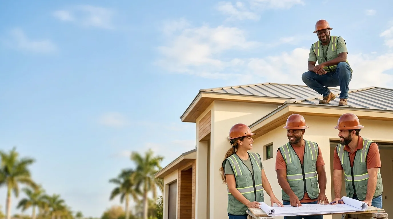 Equipo de construcción bilingüe en la Florida Central